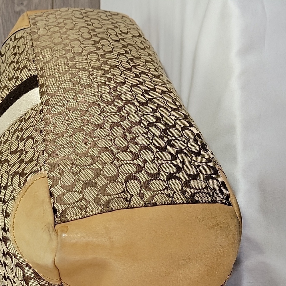 Vintage Coach Signature Canvas/Leather Crossbody Diaper Bag - Picture 8 of 16